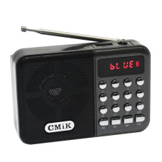 Радиоприемник MK-066 УКВ 88,0-108.0МГц; Bluetooth; USB, AUX; Питание от аккумулятора 18650(в