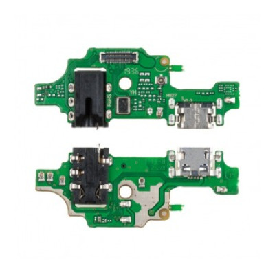 Шлейф для Tecno Camon 15 (CD7) плата на системный разъем/разъем гарнитуры/микрофон - Премиум