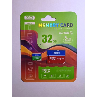 Карта памяти MicroSDHC 32GB Class 10 XO + SD адаптер