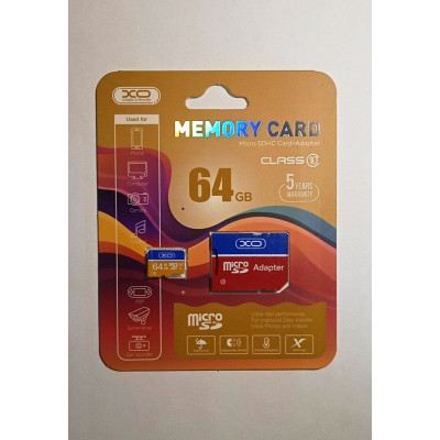 Карта памяти MicroSDXC 64GB Class 10 XO + SD адаптер