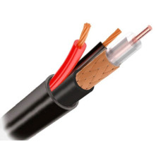 Кабель видеонаблюдения КВК-П+2x0.5 OUTDOOR CCA Light (для наружной прокладки) OPTIMUS чёрный