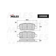Колодки тормозные дисковые задние MILES (E410008)