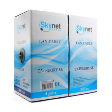 Кабель витая пара серый UTP cat5E (4 пары) МЕДНАЯ Cu Prem (UTP 4x2x0,51 5e in/Cu) неэкр. SKYNET