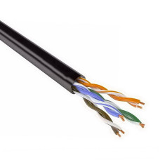 Кабель витая пара чёрн. UTP cat5E (4 пары) OUTDOOR МЕД. Cu Prem. (4x2x0,51 5e Out/Cu) неэкр. SKYNET