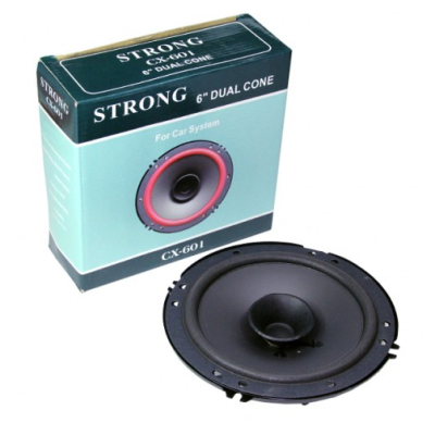 Динамик 6"(160мм) коаксиальный VO(CX)-601; компл.2шт.; 4R; 50W/100W; 70-18000Hz; 1-полосная STRONG