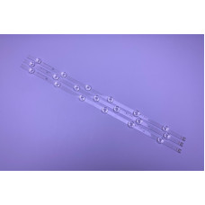 Модуль подсветки LED TV 590мм 6+6+7 линз (3 планки: A+A+B); POLA2.0 32" алюминий; 3V; шаг 100-95-85-