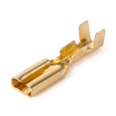 Клемма ножевая 6.4x0.8 гнездо DJ622-D6.3A неизолированная (№79) сечение 0.5-0.8 мм2