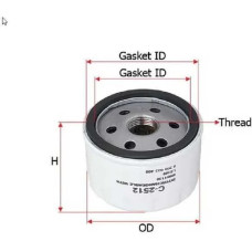 C2512| Фильтр маслянный SAKURA