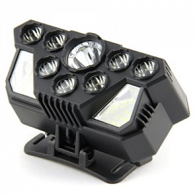 Фонарик на голову (сверхяркий 1*18650, 8 LED + 20 SMD, зарядка от USB) (CL-T28)