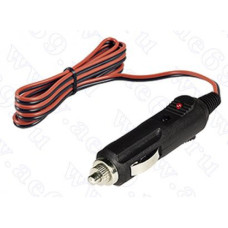 Штекер в прикур (папа) "А/электроника" с пров 2м с индикат предохр (12В;3А) (2*0,35*2м) (уп) (50) (