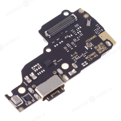 Плата нижняя для Xiaomi Redmi Note 13 4G c разъемом зарядки (системным) (GO89820)