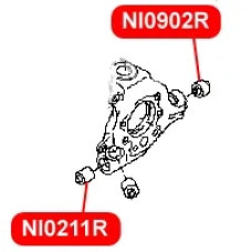 Сайлентблок нижнего рычага задней подвески VTR (NI0211R)