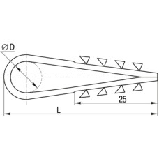 Дюбель-хомут 5-10мм нейлон белый IEK 25шт (КЭ-91244025)