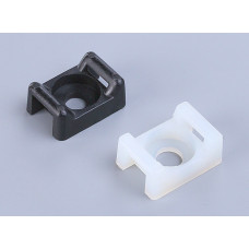 Площадка монтажная с отверстием 22*16мм 6,4мм белый Fortisflex 10шт (КЭ-912943)