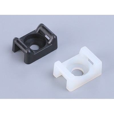 Площадка монтажная с отверстием 22*16мм 6,4мм белый Fortisflex 10шт (КЭ-912943)