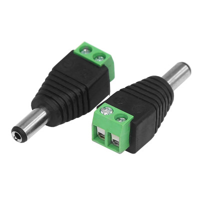 Разъем DJK-11A с клеммником (1001), штекер на кабель, 5.5х2.1мм