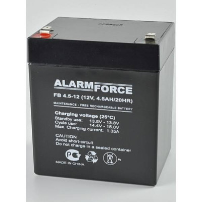 Аккумулятор 12V 4.5Ah FB(DT)4.5-12  ALARMFORCE свинцово-кислотный; 90*70*101+6