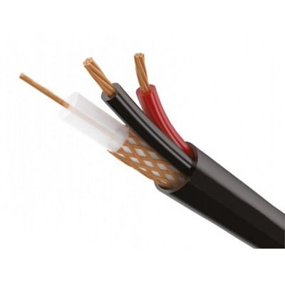 Кабель видеонаблюдения КВК-2П+2x0.75 OUTDOOR (для наружн.прокладки) (001-310018/2)  RIPO Черный