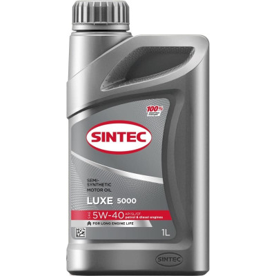Масло моторное полусинтетическое SINTEC Luxe 5000 5W40 SL/CF 1л SINTEC (600236)