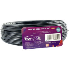 ACC-18Ga| Провод автомоб 0.75 черный "Forcar" (бух 100 м)(АК)