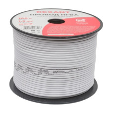 01-6521| Провод автомоб 1.0 белый "Д" ПГВА (бух 100 м)(АК)