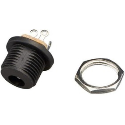 Разъем (0911) DJK-03A   Гнездо на корпус, 5.5х2.1мм, под гайку M12, гайка снаружи