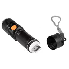 Фонарь металлический 955 светодиодный FOCUSray 1LED CREE XML-T6; питание от акк. 1х18650; ZOOM; заря