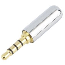 Разъем (0352) 3.5мм штекер 4-х полосный на кабель метал позолоч. (1-078G) в мини корпусе