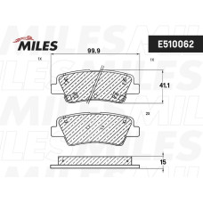 Колодки тормозный MILES (E510062)
