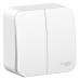 Бланка белый выключатель 2кл открытая 6А IP20 (КЭ-399412)