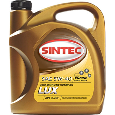 Масло моторное полусинтетическое SINTEC Luxe 5000 5W40 SL/CF 4л SINTEC (600237)
