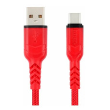 Кабель USB-Type-C, 1.0м, для зарядки и передачи данных, красный, (X59 Victory) HOCO 3.0A, нейлон