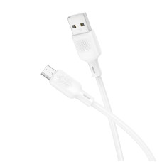 Кабель USB-microUSB, 1.0м, для зарядки и передачи данных, белый, BX113 Lenny BOROFONE 2.4A, силикон