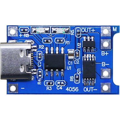 Модуль зар-а АКБ TP4056 (Type-C) с защ. (EM-828) No_name с доп. защ. от ток. перегр. 3A и перераз.