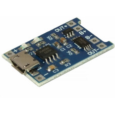 Модуль зар-а АКБ TP4056 (microUSB) с защ. (EM-822) No_name с доп. защ. от ток. перегр. 3A и перераз.