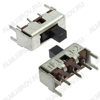 Переключатель движковый ПД9-2 2 положения; 3 pin; 0.3A/36V