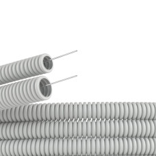 Труба гофра 20мм ПВХ 25м серый DKC с протяжкой (КЭ-915766)