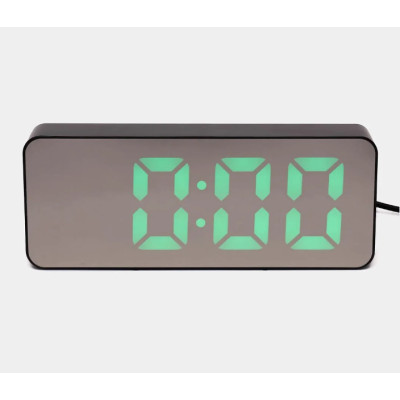 Часы DS-3821L настольные зеркальные (черный корпус)