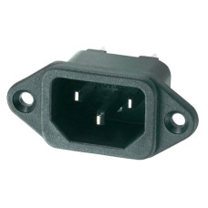 Разъем AC-016 штекер на корпус с ушами (400) 250V; 10A
