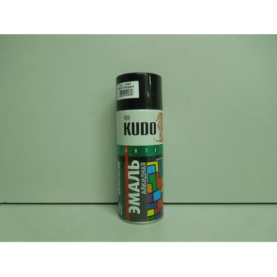 Краска Черная глянцевая "KUDO" аэроз (алкидная) (520 мл) (12) (KU-1002)