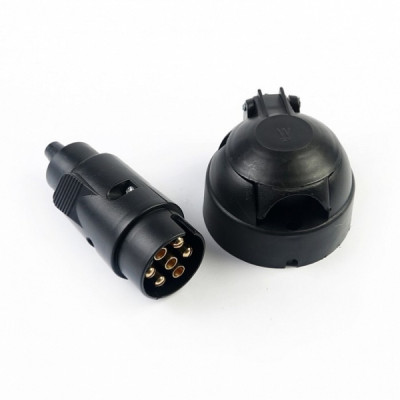 Разъем прицепа пластм "Орион" 7 конт (вилка+розетка)  (100) (5192)