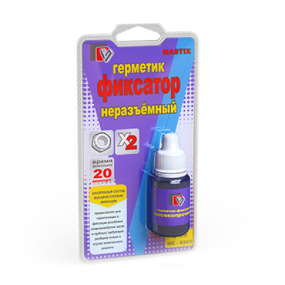 Фиксатор резьбы "Mastix" (6 мл) неразъемный (-60гр +150гр)  (30) (MC-0203)