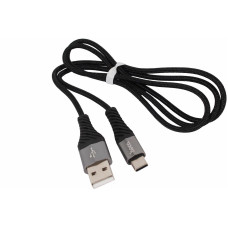 Кабель USB-Type-C "Hoco" (1м) 3А черный (X83)