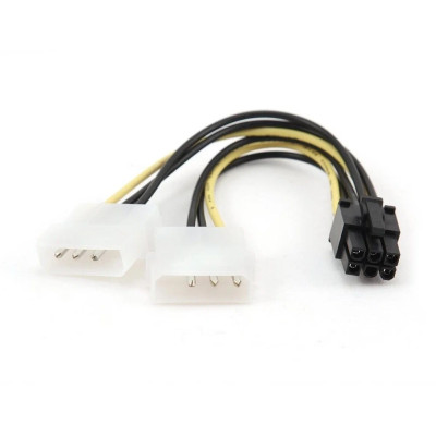 Разветвитель питания CABLEEXPERT CC-PSU-6, 2xMolex->PCI-E 6pin