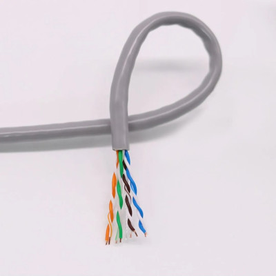 Кабель витая пара UTP cat5e (4 пары) медная Cu Prem (UTP 4x2x0.51 5e in/Cu) неэкран SKYNET Сер 24AWG