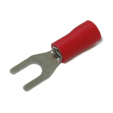 Клемма вилочная (№50) d=3.2мм SV1.25-3 изолированная   сечение 0.5-1.5 мм2; красная