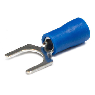 Клемма вилочная (№59) d=6.5мм SV2-6 изолированная   сечение 1.5-2.5 мм2; синяя