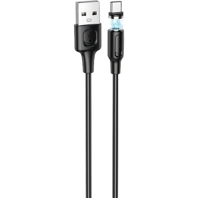 Кабель USB - Type-C Borofone BX41 (3A, магнитный) Черный