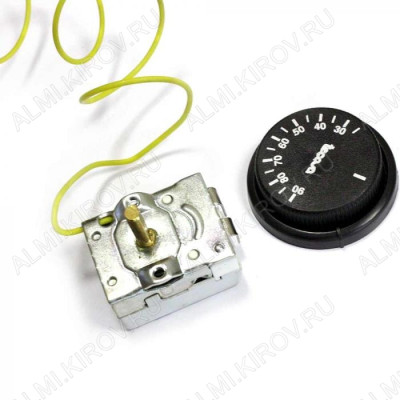 Термостат капилярный 30-90°С с ручкой (100342) Италия капиляр L=100см; max. мощность ТЭНа до 3,5кВт;