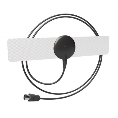 Антенна комнатная BAS-5110-5V WHITE/BLACK активная РЭМО ДМВ/DVB-T2; 33dB; питание 5V от ресивера; с